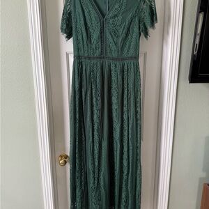 Elegant Green Lace Dress